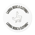 Round Vinyl Sticker — LAWMA Music & Clothing Logo